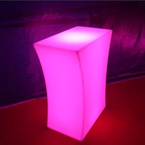 Quality rechargeable illuminated led light up coffee table for sale