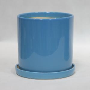 Round Ceramic Pots Waterproof Fireproof for Plant Display