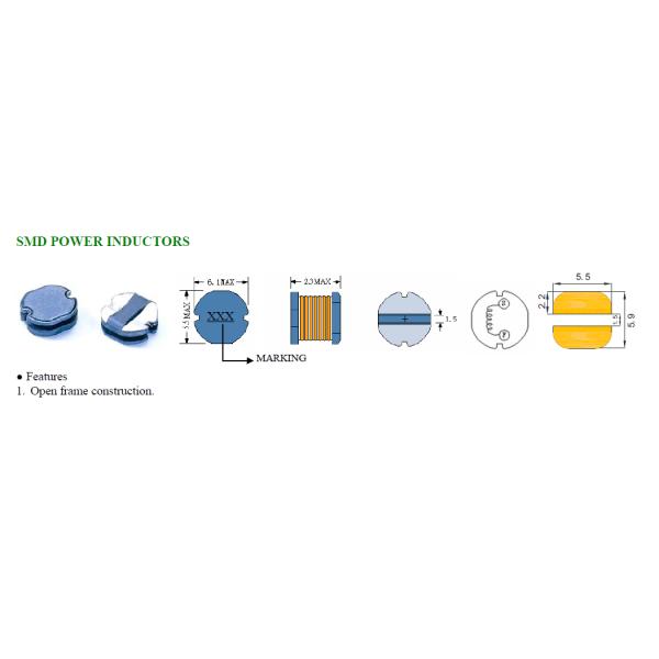 Unshielded Ferrite Chip Inductor Open Frame Construction 3.50A 0.8uH SC52-R80