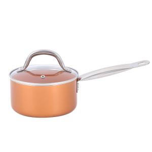 Oven safe Orange Aluminum Cookware Set With Silicone Grip