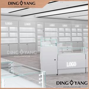 Acrylic Logo Glossy White Jewelry Showcase Display