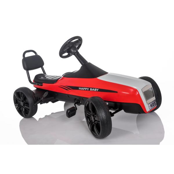 5-7 Years Old Unisex Children's Pedal Go-Kart Car with Adjustable Front and Rear Seats