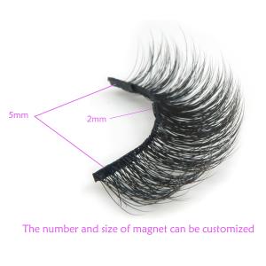 ODM Black Natural False Eyelashes Magnetic Lashes With Eyeliner