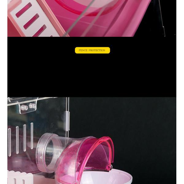 Breathable Large Plastic Double Layer Hamster Cage 37mm Length