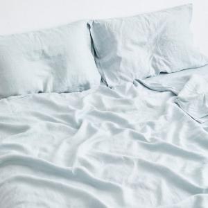 Cloud Mink Velvet Fabric Queen Size Duvet Cover Set for Organic Flax Linen