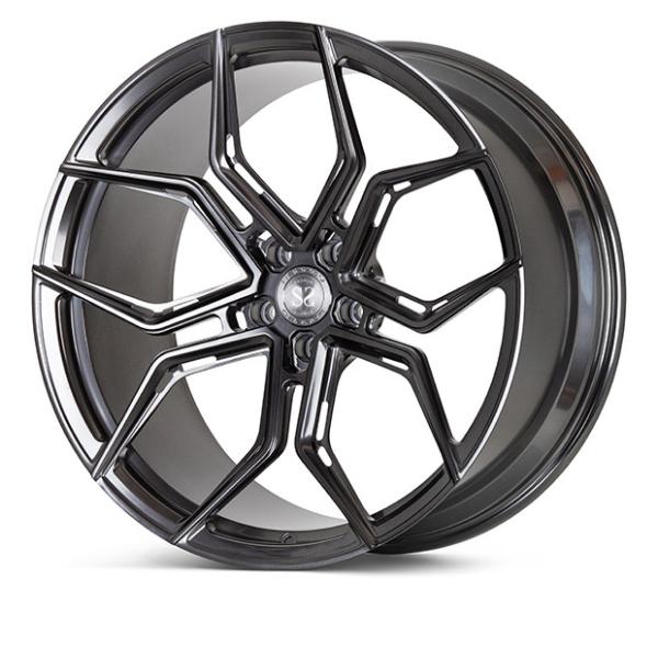 Silver Black Face Audi Forged Wheels Polish Aluminum Scissor Shape 22x9.5