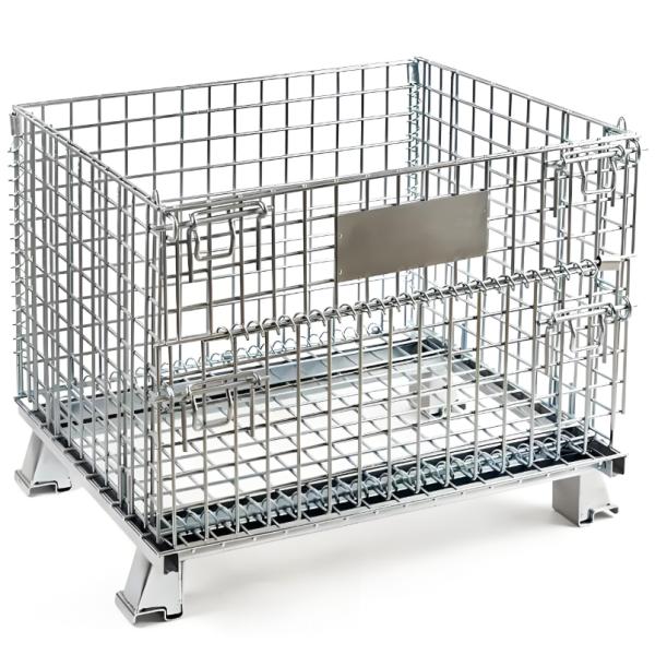 Buy High Capacity Galvanized Foldiding Storage Wire Mesh Cages at wholesale prices