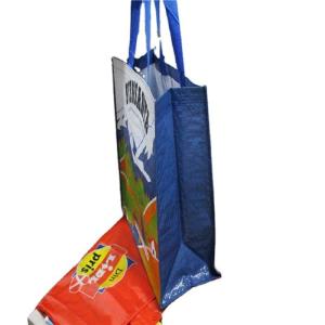 Custom promotion shopping tote handle lamination pp woven bag