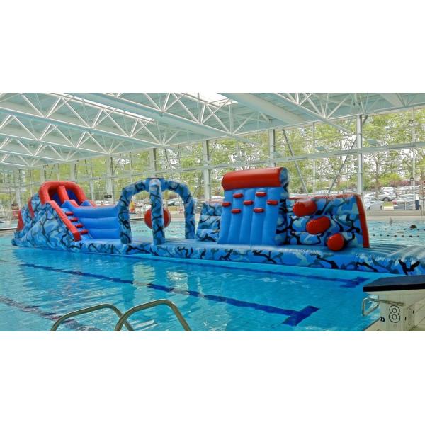 Customized 12.5M Ghost Ship Pool Inflatable Blow Up Water Obstacle Course For Swimming Pool Play