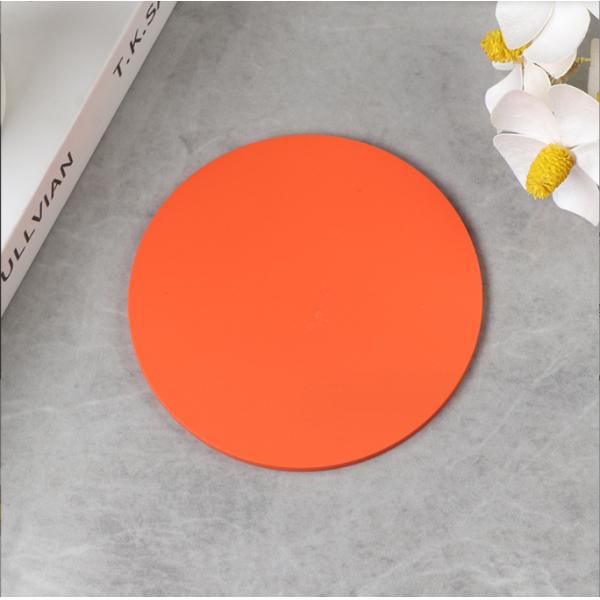 Round Custom Printed Logo Coaster for Drink Cup Mat Soft PVC Coaster in Durable Material