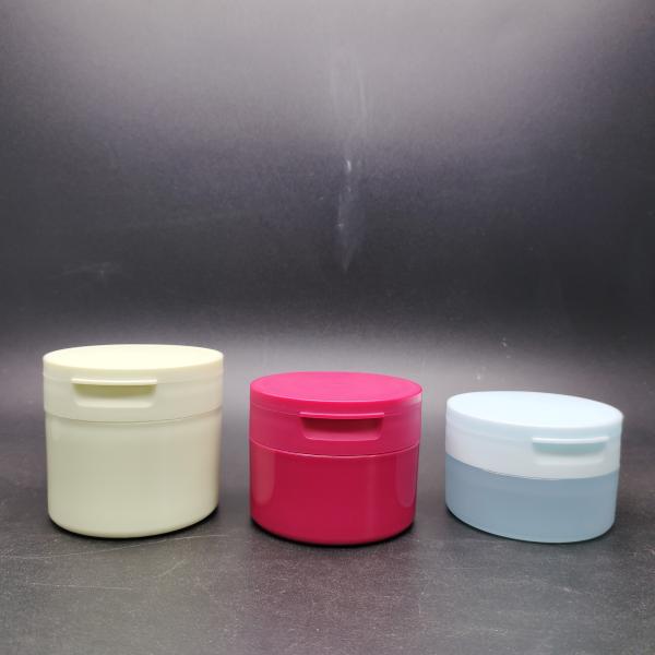 80g 100g 120g Flip Top Lid Cosmetic Jars Made Of PP Material For Skincare Packaging