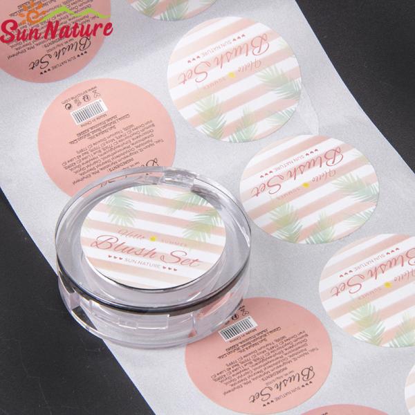 Sustainable Round Paper Sticker Labels Custom Packaging Stickers For Cosmetic &