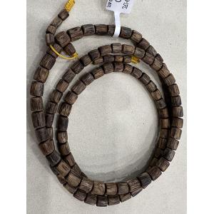 Round Agar Wood Bracelet Printing Acceptable Luxurious Velvet Pouch Packaging