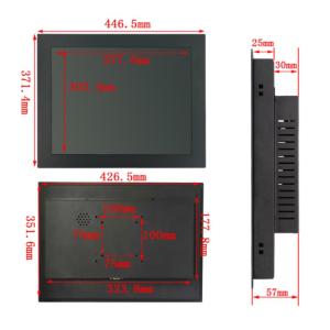 19" Industrial Touch Screen PC Panel IP65 Waterproof Plastic Frame