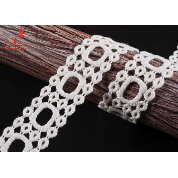 100% Cotton Water Soluble Lace Trim For Luggage Decoration