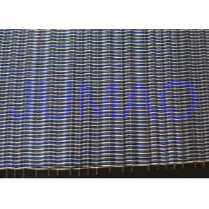 Decorative Glass Laminated Metal Mesh Fabric For Wall Partition CE Approved