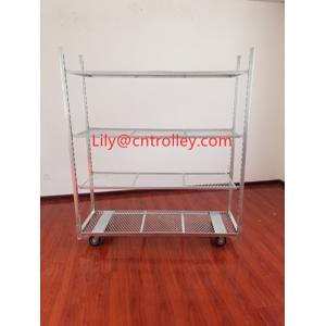 Quality Metal Mesh Seedling Cart Danish Flower Cart With PP Wheel for sale