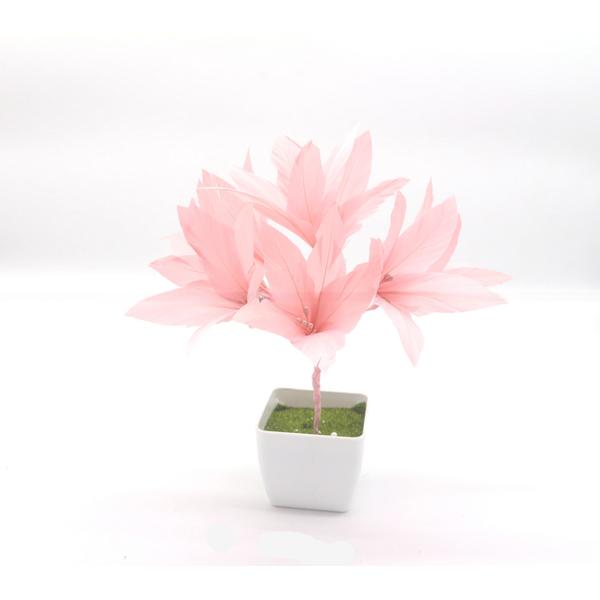 Graduation Goose Feather Flower Mount with Wire Accessory Attachment