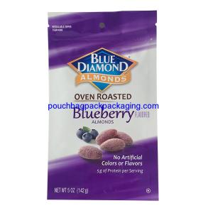 Zipper Resealable Stand Up Bags， Snack Food Tea Packing Pouches - 100 pack