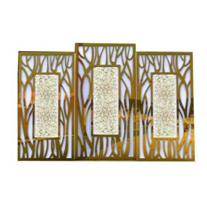 Laser cut metal gold lightweight room dividers room partition