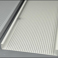 Buy Hook Up Aluminum Suspension Ceiling Panels With Strip Designs at wholesale prices