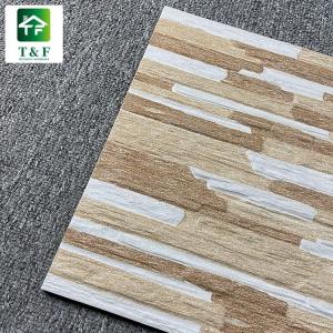 Plaid Textured Glazed Ceramic Tiles 300X600 Matte Finish Wall Tiles