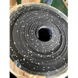Manufacturer of Non-Slip Surface Black Base Recycled Rubber Rolls Flooring with