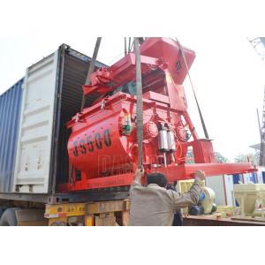 Quality Enviroment Friendly Double Shaft Concrete Mixer Stationary 500L Discharging Capacity for sale