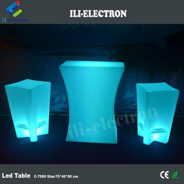 rechargeable illuminated led light up coffee table