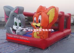 Quality 20ft Amusement Parks Inflatable Jumping Castle Tom and Jerry Double Room for sale