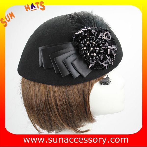 Hot sale Fashion 100% Australia wool felt ladies beret hats ,Red beret hats with adjustable band