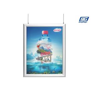 Double - Sided Hanging Picture Frames , Clip Hanging Poster Frame 180° View
