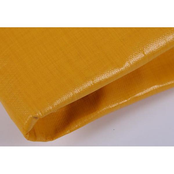 Thick Yellow / Orange PE Tarpaulin Sheet Waterproof 800D For Packing Materials