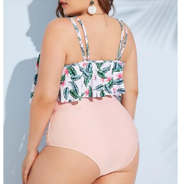 2019 New Plus SizeTwo piece Woman's swimwear Push up