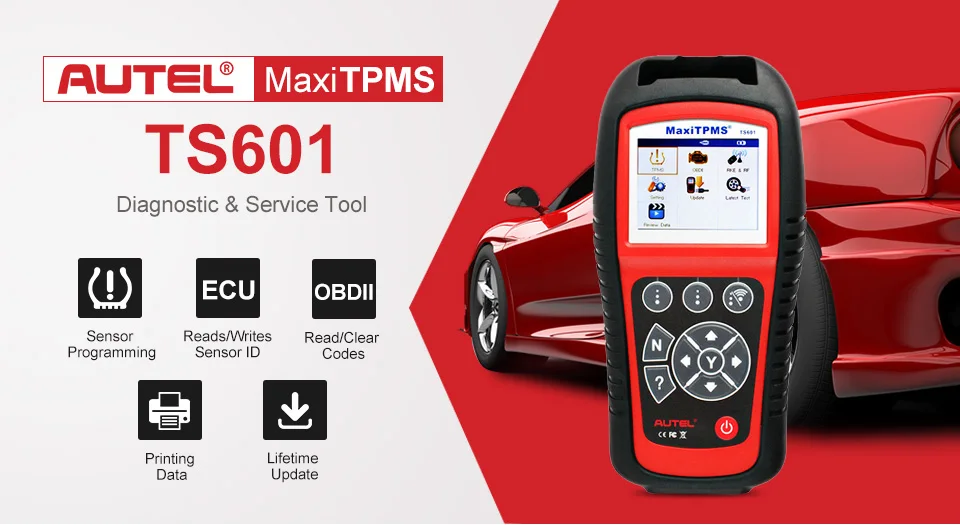AUTEL MaxiTPMS TS601 TPMS Tool Automotive Tire Repair Tools Sensor Progarmming/Relearn/Activate for Tire Pressure
