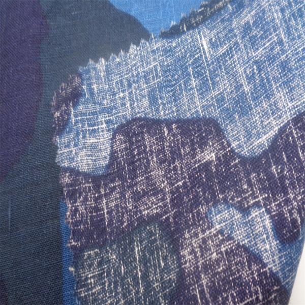 150 CM 20Sx20S 100 Linen Printed Home Textile Fabric Anti Bacteria