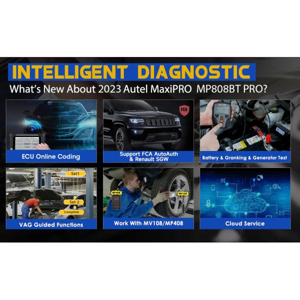 Autel MaxiPRO MP808BT Pro OE-Level Full System Diagnostic Tool with ECU Coding Refresh Hidden Upgrade of MS906 MP808 DS808