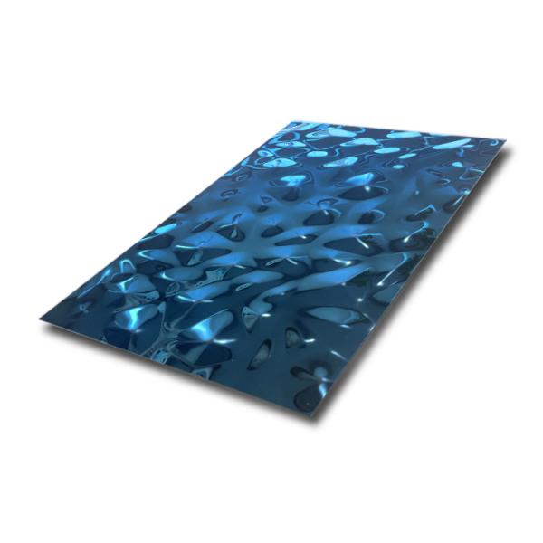 Buy Blue Mirror Stamped Stainless Steel Plate PVD Panel at wholesale prices