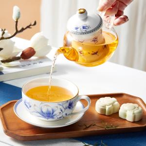 Multiple Sizes Ceramic Cup And Saucer Set With Teapot Assortment For Gift