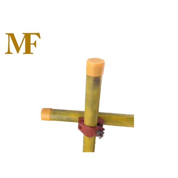 Buy Yellow Plastic Scaffold Tube End Caps PP 48.3mm at wholesale prices