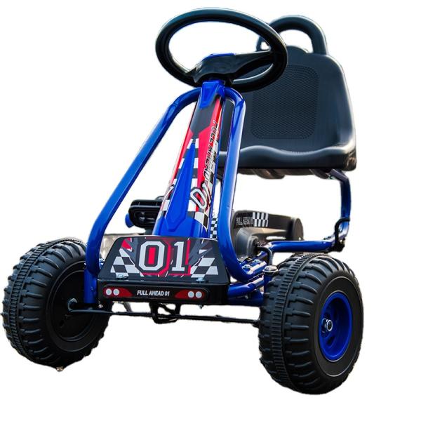 Ride On Toy Adjustable Seat Handbrake 4-Wheel Pedal Go-Karts for Children's Amusement