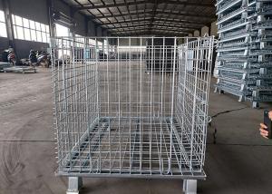 Quality Industrial Material Handling Wire Mesh Pallet Cage Stackable Welded Steel Transport for sale