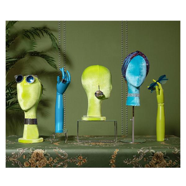 Multi Color Adjustable Hight Styrofoam Mannequin Head Foam Hat Head Pieces Scarf Display Racks for Retail Shops