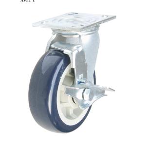 Industrial Trolley Replacement Caster Wheels Swivel With Double Lock And Brakes