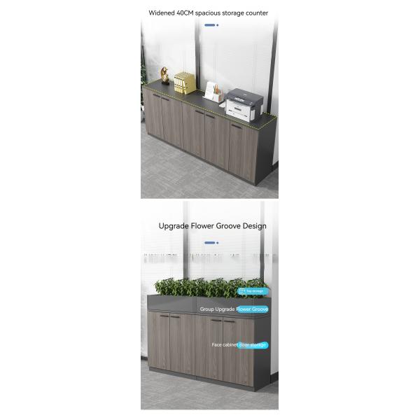 Sturdy and Durable Wooden Shelves Staff Sideboard Storage File Cabinet for Office