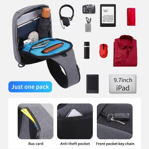 Factory wholesale men travel anti theft Korean style crossbody waterproof mens