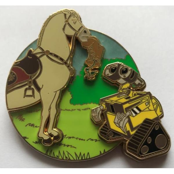 Buy Zinc Alloy Silver Plating Hose& Robot pin on pin badge with Green Glitter at wholesale prices