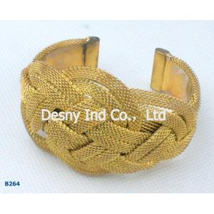 Elegant OEM / ODM metal bangles with gold plated