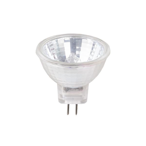 Low-voltage halogen dichroic reflector lamps with front glass, MR11 base, GU4,
