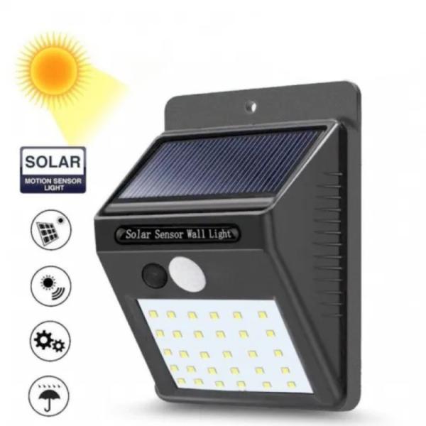 LED Solar Powered Motion Sensor Wall Pack Light IP65 Garden 5 Year Warranty